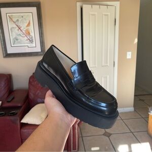 H&M Chunky Leather Black Loafers